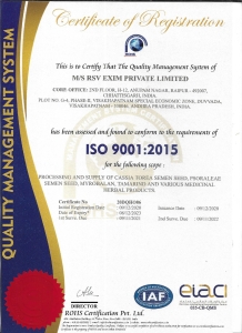 RSV EXIM ISO 9001